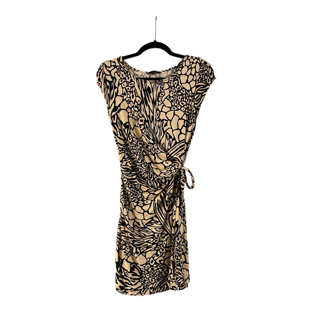 Wardrobe Animal Print Dress, Beige, Black, Size Tag Removed ‘Medium’ EUC